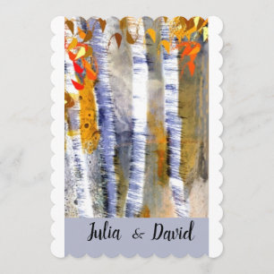 Tombe Aspen Trees Custom Wedding Invitation