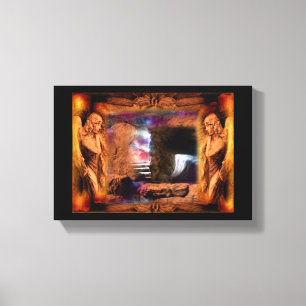 Tombe vide de Jésus avec l'art de mur de toile