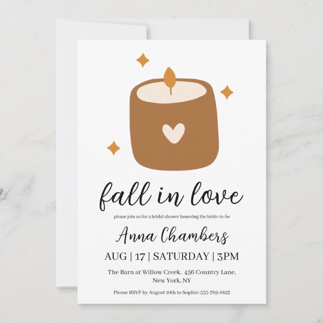 tomber amoureux automne nuptiale invitations de do (Devant)