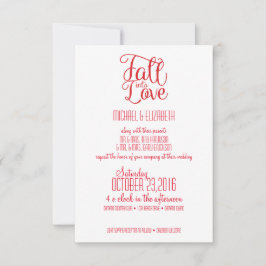 Tomber dans la Faire-part de mariage de l'amour