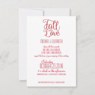 Tomber dans la Faire-part de mariage de l'amour