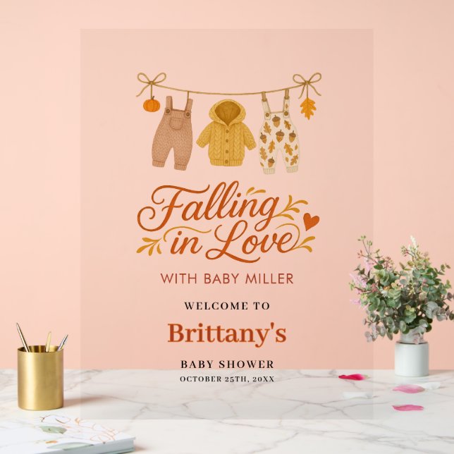 Tomber dans l'amour Baby shower d'automne Accueil (Mariage)