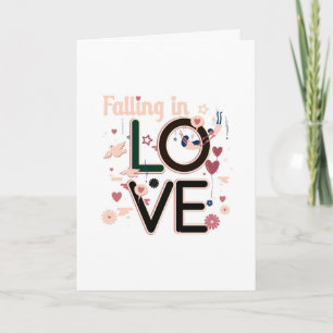 Tomber dans l'amour carte de voeux