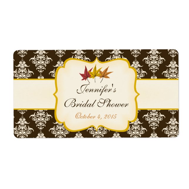 Tomber dans l'amour Fête des mariées Étiquette de  (Devant)