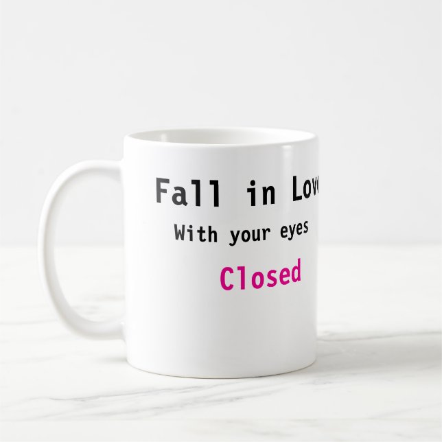 Tomber dans l'amour Mug (Gauche)
