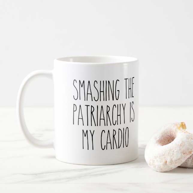 Tomber le patriarcat est mon cardio Mug (Avec donut)