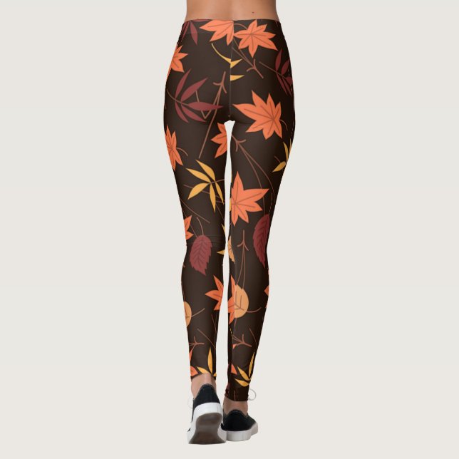 Tomber les feuilles d'automne Leggings (Dos)