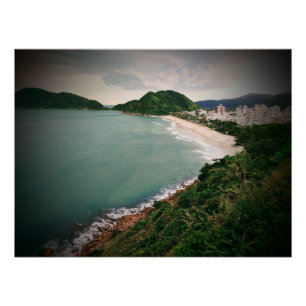 Tombo Beach - Guarujá - Brasilien Poster