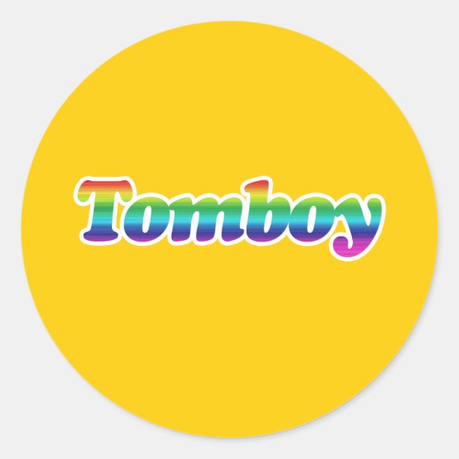 TOMBOY PRIDE RUNDER AUFKLEBER (Vorderseite)