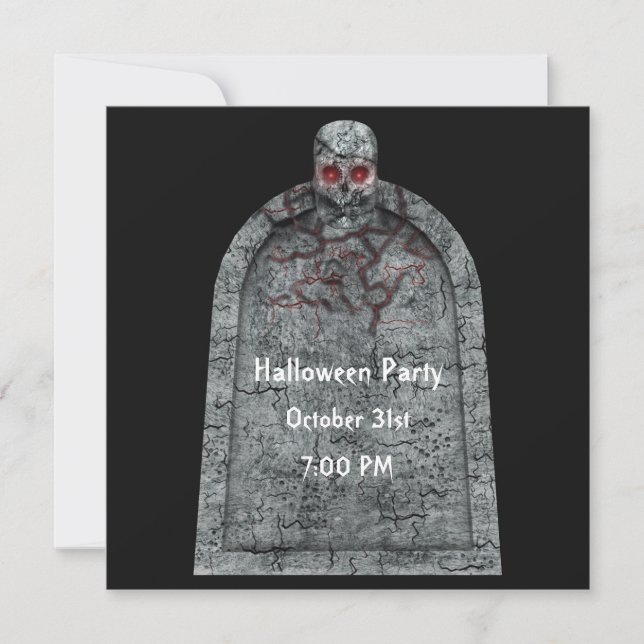 Tombstone - Invitation à la fête d'Halloween (Devant)