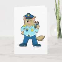 Tomcat als Polizeibeamter mit Uniform & Mikrofon