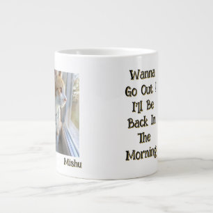 Tomcat, Foto und Name - benutzerdefinierbarer, lus Jumbo-Tasse
