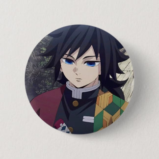 Tomioka Giyu Brosche aus dem Anime Demon Slayer Button