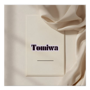 Tomiwa Moderner Minimalistischer Namensposter – Pe Poster
