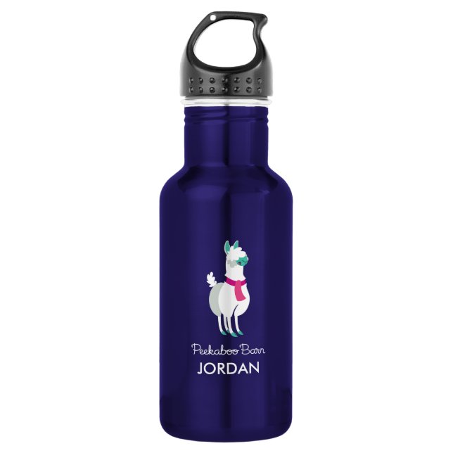 Tommy das Lama Edelstahlflasche (Vorderseite)