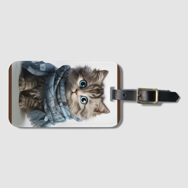 Tommy, die fließendste Tabby-Katze Gepäckanhänger (Vorderseite (Horizontal))
