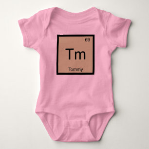 Tommy Name Chemie Element Periodensystem Baby Strampler