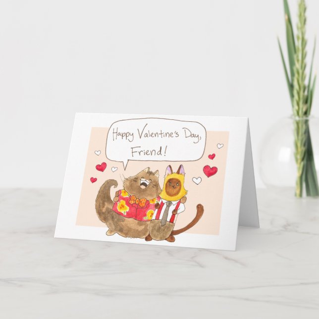 Tommy und Elvis valentine Feiertagskarte (Vorderseite)