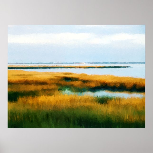 Toms Cove Marsh, Assateague - Impressionismus Poster (Vorne)