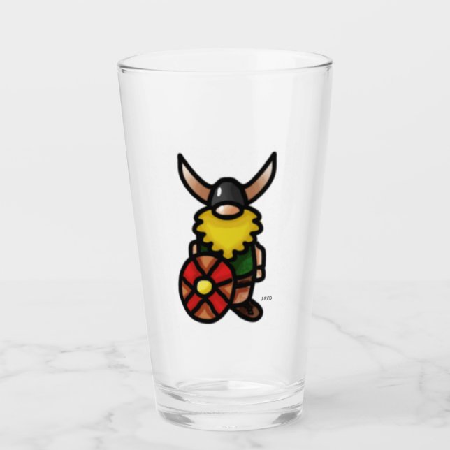 Tomte Viking Arvid Glass Glas (Vorderseite)