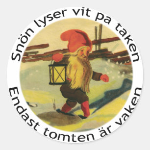 Tomten Aufkleber mit Viktor Rydberg Gedicht