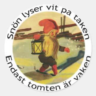 Tomten Aufkleber mit Viktor Rydberg Gedicht