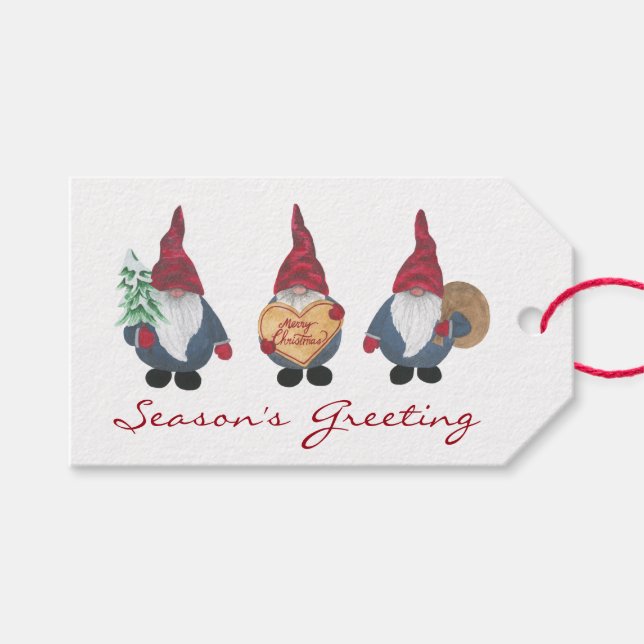 Tomten Gift Tags Geschenkanhänger (Vorderseite (Horizontal))