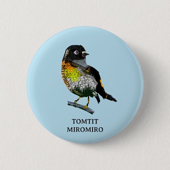 Tomtit Miromiro Button (Vorderseite)
