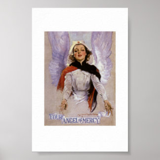 "Ton ange de miséricorde" poster vintage