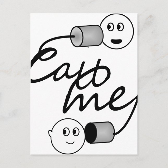 Ton kann mich anrufen postkarte (Vorderseite)