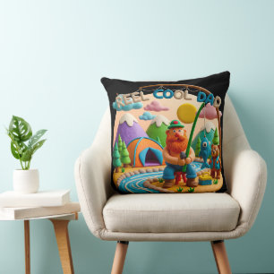 Ton-Kunst „Reel Cool Dad“ Angelszene-Design Kissen