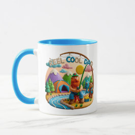 Ton-Kunst „Reel Cool Dad“ Angelszene-Design Tasse