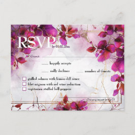 Ton & Menü Fuchsia Verzauberung: Wasserfarbe Postkarte