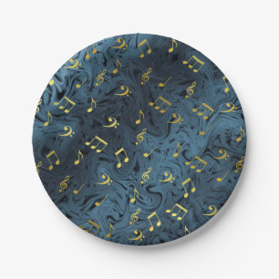 Ton, Metall, Musik, Musik, Zeichen, Note, Form, Pappteller