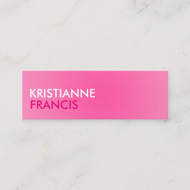 Ton-Minikarten des Rosas zwei Mini Visitenkarte (Vorderseite)