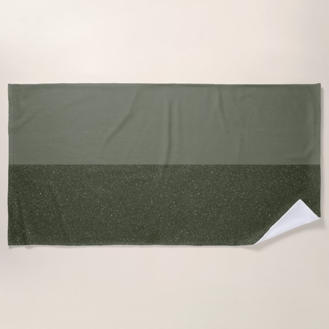 Ton Moos Green Custom Beach Handtuch (Vorderseite)