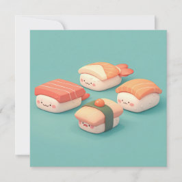 Ton-Sushi-Nigiri-Varietäten-Platte Postkarte