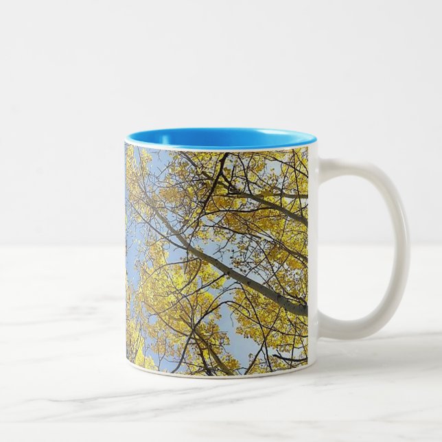Ton-Tasse Aspen-Baum-zwei Zweifarbige Tasse (Rechts)