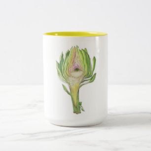 Ton-Tasse der Artischockenscheibe 2 (1 von Set 4) Zweifarbige Tasse
