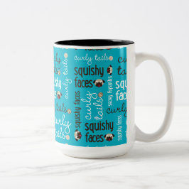 Ton-Tasse des gelockte Schwanz-Squishy Zweifarbige Tasse