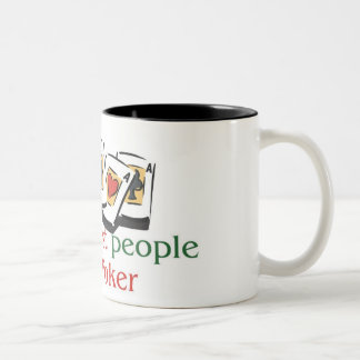 Ton-Tasse des Poker-Liebhabers zwei Zweifarbige Tasse