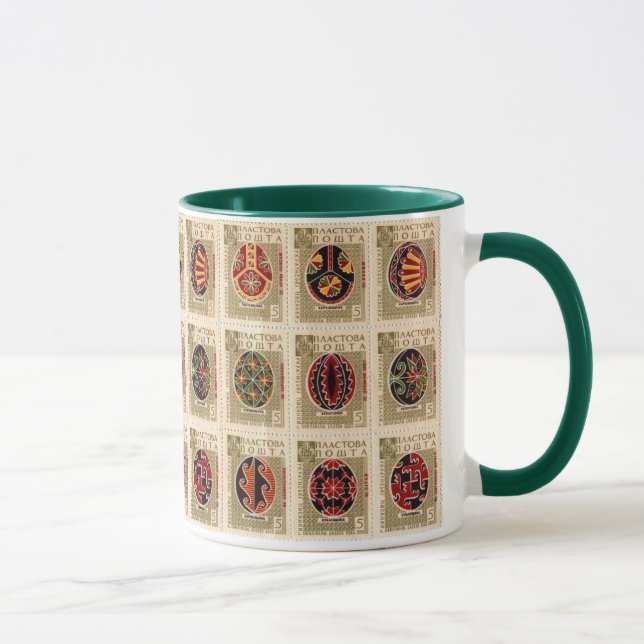 Ton-Tasse Pysanka Ukrainer-Ostern Egg2 zwei Tasse (Rechts)