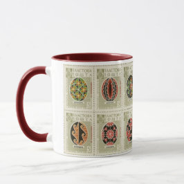 Ton-Tasse Pysanka Ukrainer-Ostern Eggs11 zwei Tasse