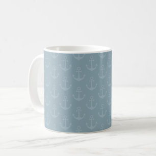Tonal Anker auf Hellgrauem Azurblau Kaffeetasse