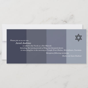 Tonal Grey Bar Mitzvah Invitation