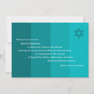 Tonal Seagreen Bar Mitzvah Einladung