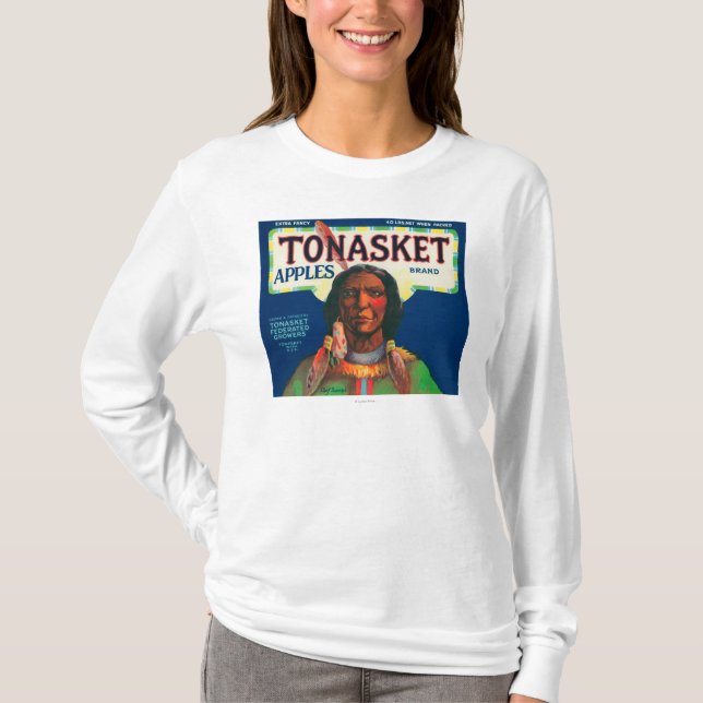 Tonasket Apple beschriften - Tonasket, WA T-Shirt (Vorderseite)