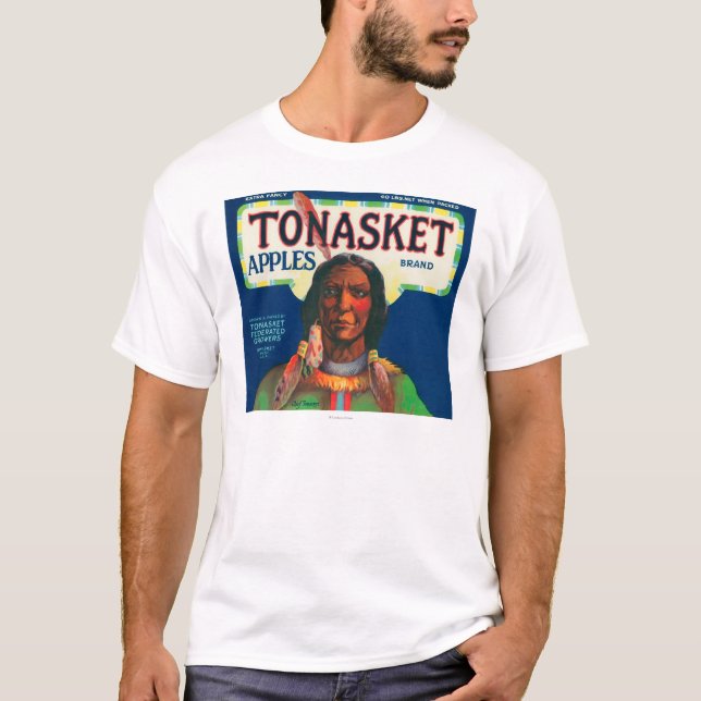 Tonasket Apple beschriften - Tonasket, WA T-Shirt (Vorderseite)