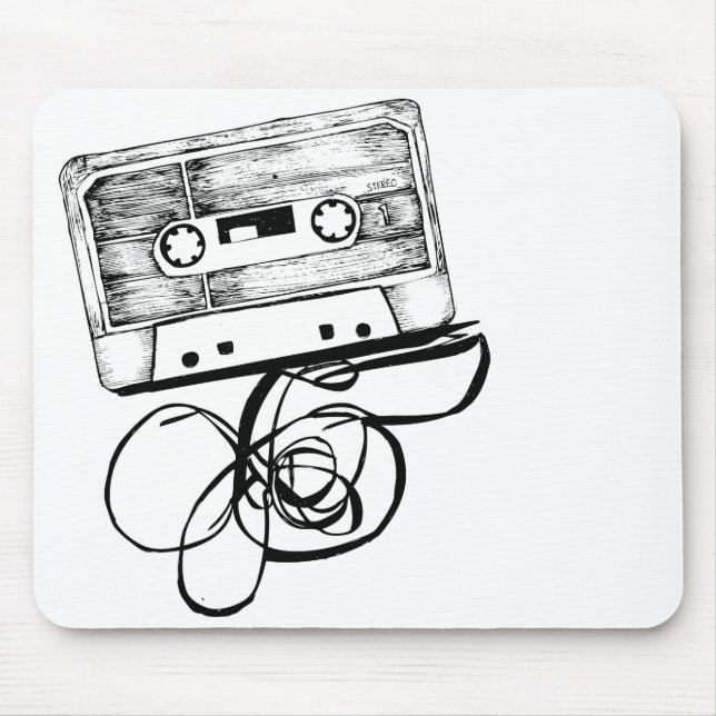 Tonbandkassette Rückro-Maus-Pad Mousepad (Vorne)