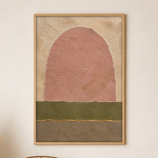 Tonbogen-Feld-Gouache-Boho-Kunstposter Poster (Shown framed for scale. Poster ships unframed; frames are an optional add-on.)